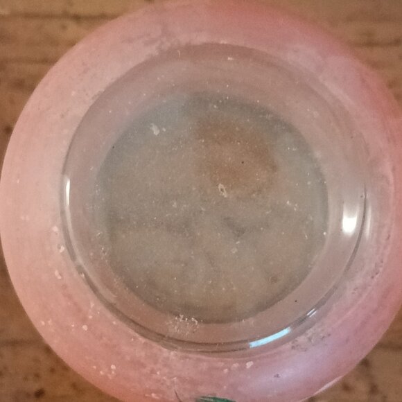 2 4" Vintage Hand Painted Glass Vases - Picture 4 of 4